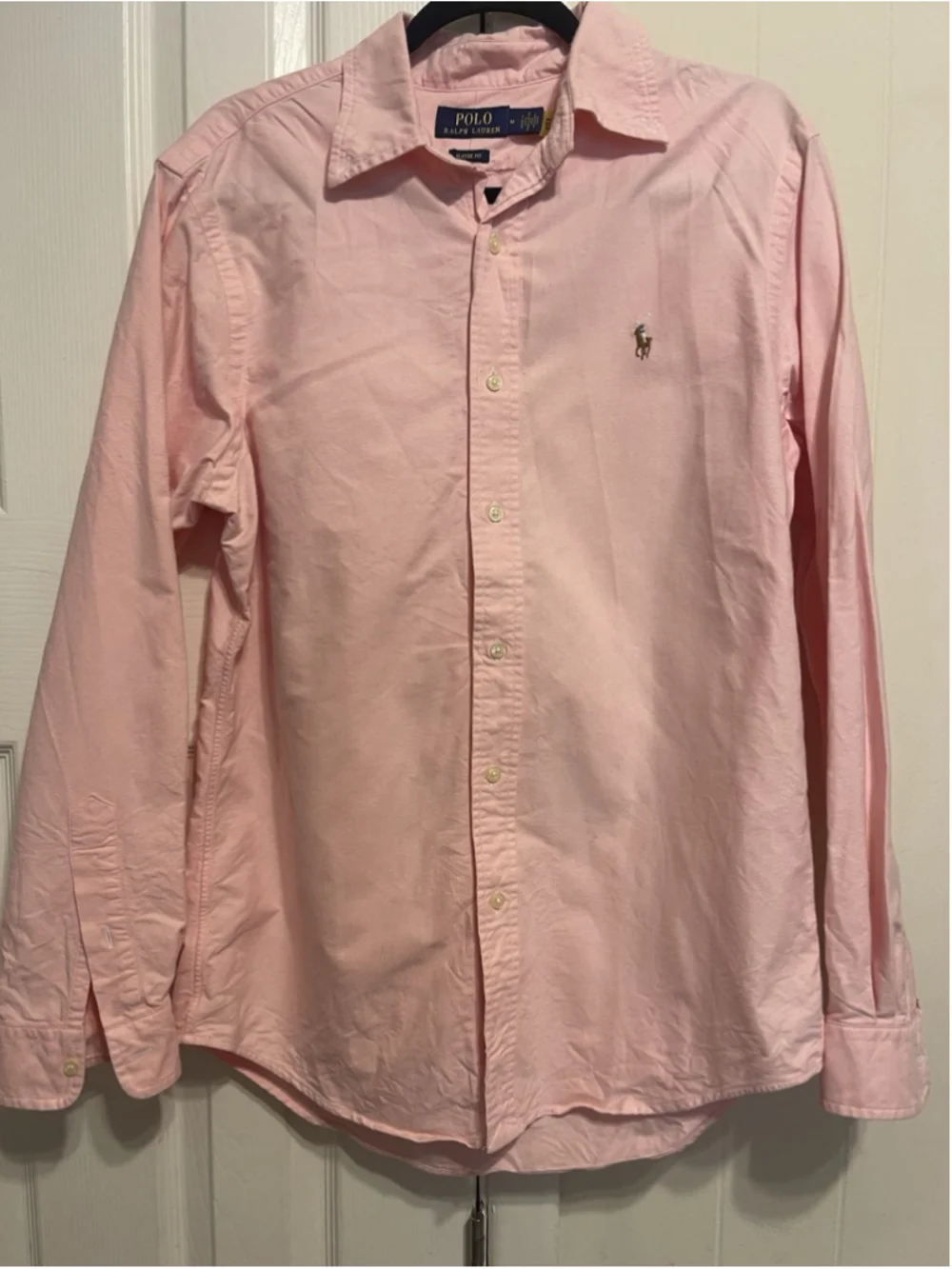 Polo Ralph Lauren Preppy Cotton Oxford Pink Shirt Classic Fit 100% Cotton